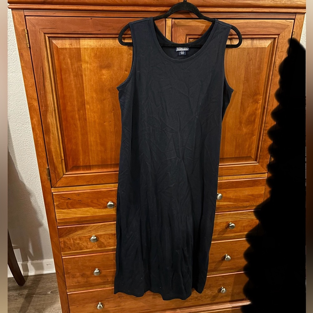Navy Lands End Midi Dress
